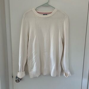 Lands' End Cream Crew Neck Sweater